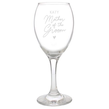 Personalised Mother of the Groom Wine Glass: 3 - Wine Glasses By Gift Moments