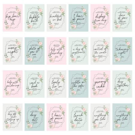 Personalised mothers day voucher cards
