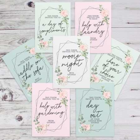 Personalised mothers day voucher cards