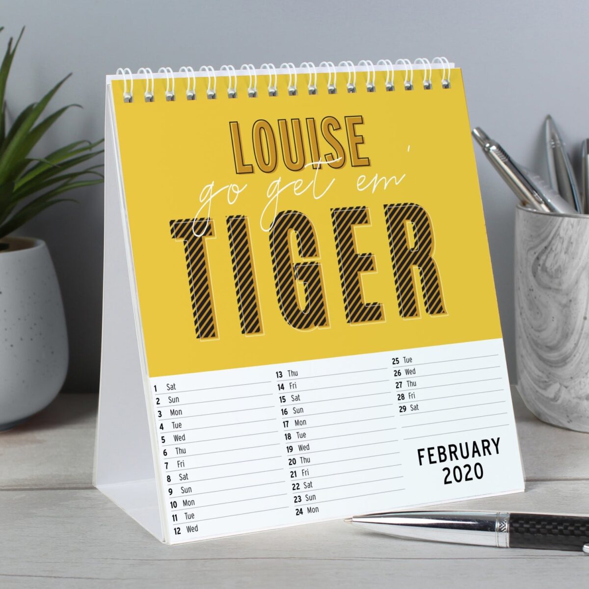 Personalised motivational quotes desk calendar