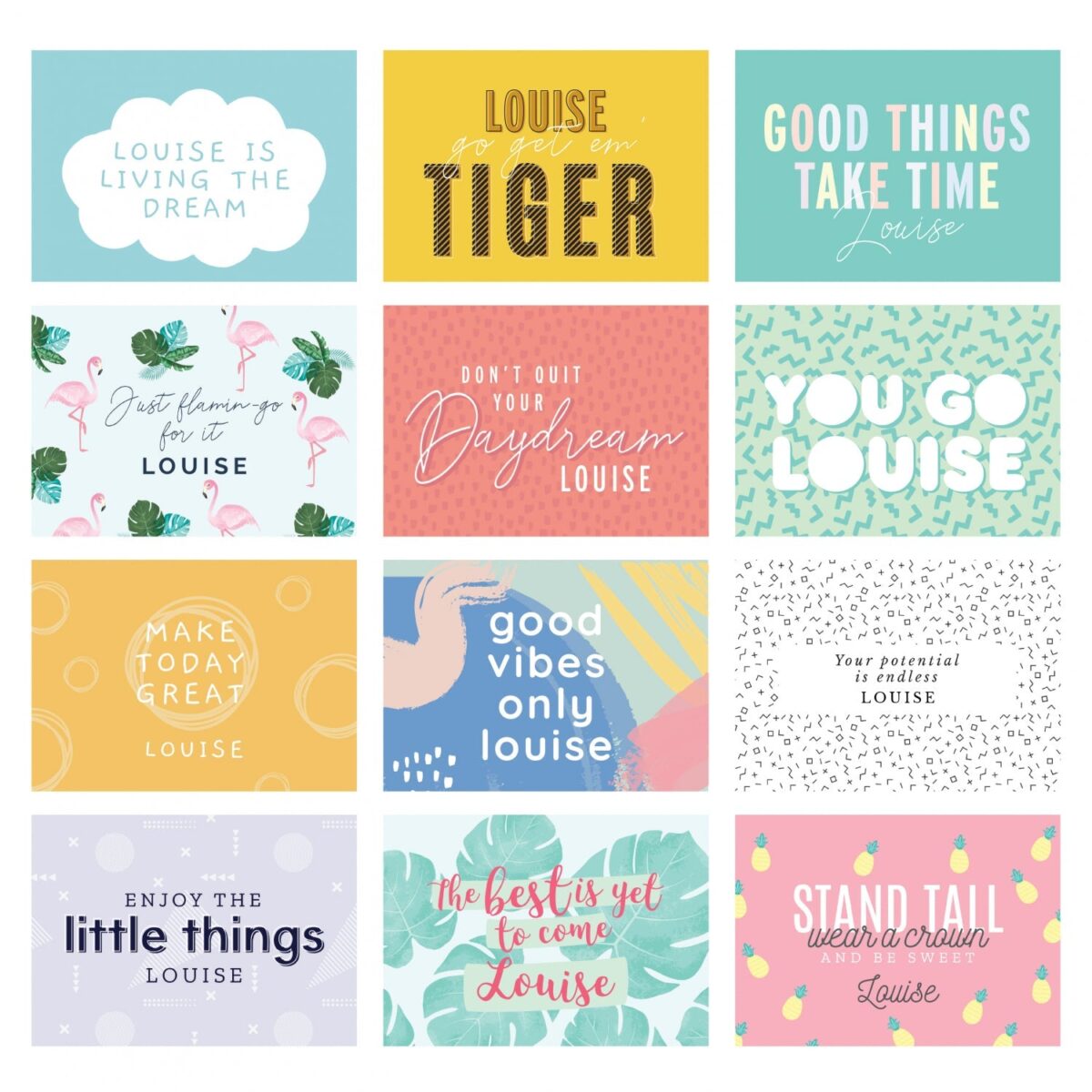 Personalised motivational quotes desk calendar