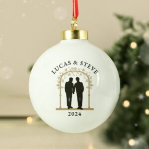 Personalised Mr & Mr Bauble: 4 - Christmas Baubles By Gift Moments