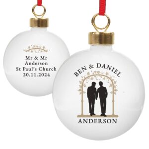 Personalised Mr & Mr Bauble: 5 - Christmas Baubles By Gift Moments