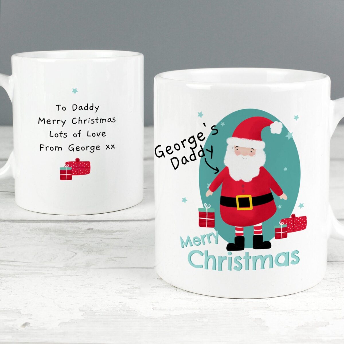 Personalised mr claus christmas mug