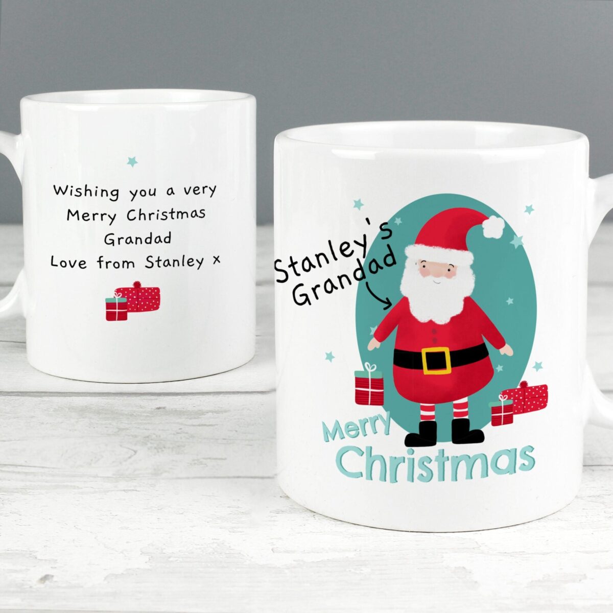 Personalised mr claus christmas mug