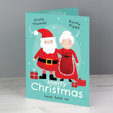 Personalised Mr & Mrs Claus Card: 2 - Greeting Cards By Gift Moments
