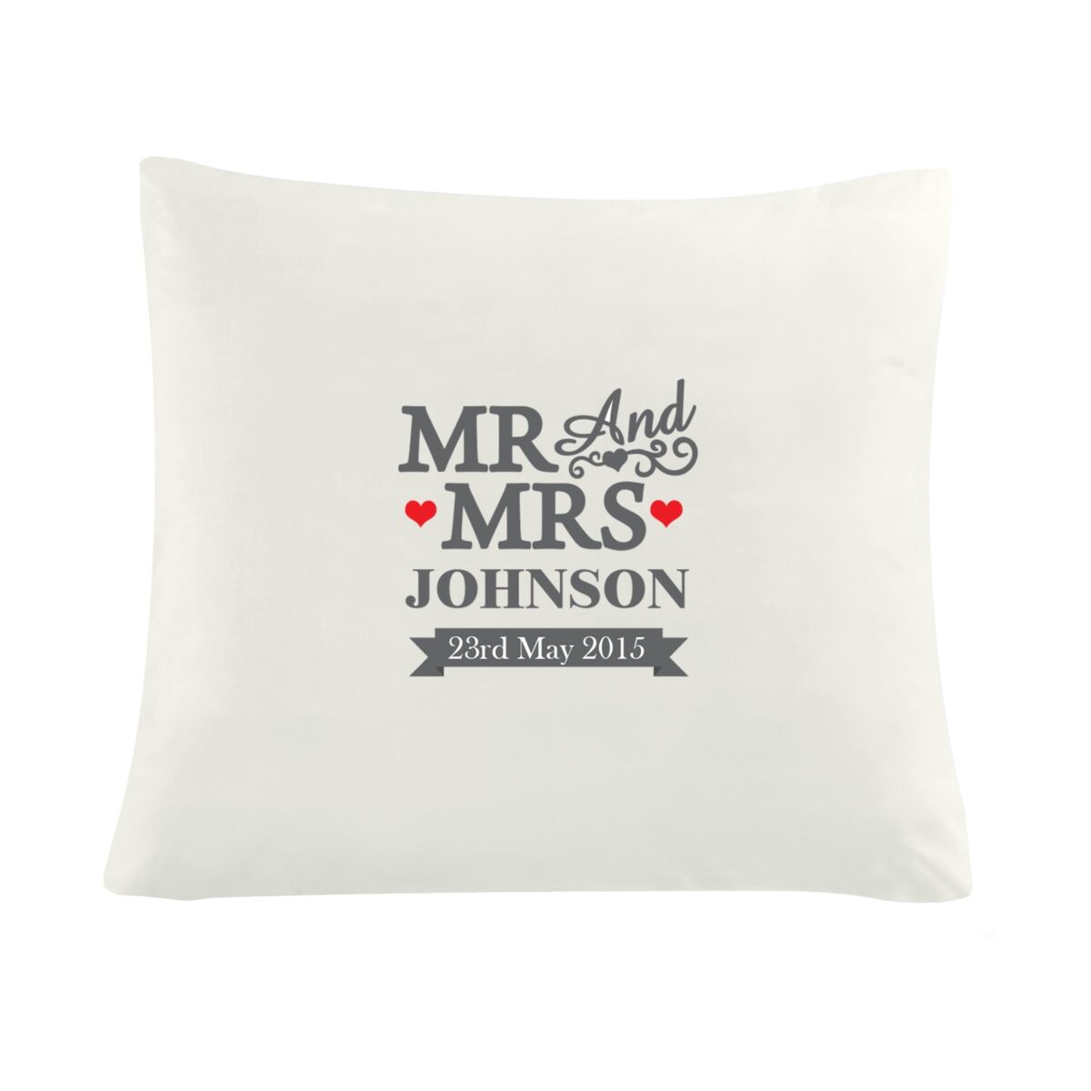 Personalised Mr & Mrs Cushion: 2 - Cushions By Gift Moments