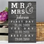 Personalised Mr & Mrs First Day Yes Day & Best Day Metal Sign: 1 - Signs & Plaques By Gift Moments