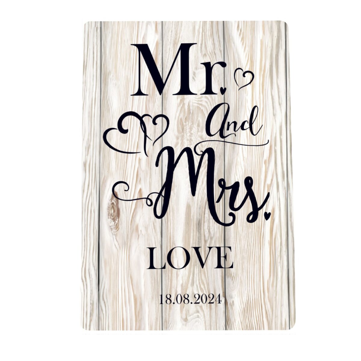 Personalised mr mrs metal sign