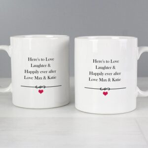 Personalised Mr & Mrs Mug Set: 2 - Mugs By Gift Moments