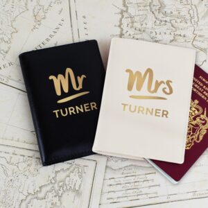 Personalised Mr & Mrs Passport Holders Set: 1 - Passport Holders By Gift Moments