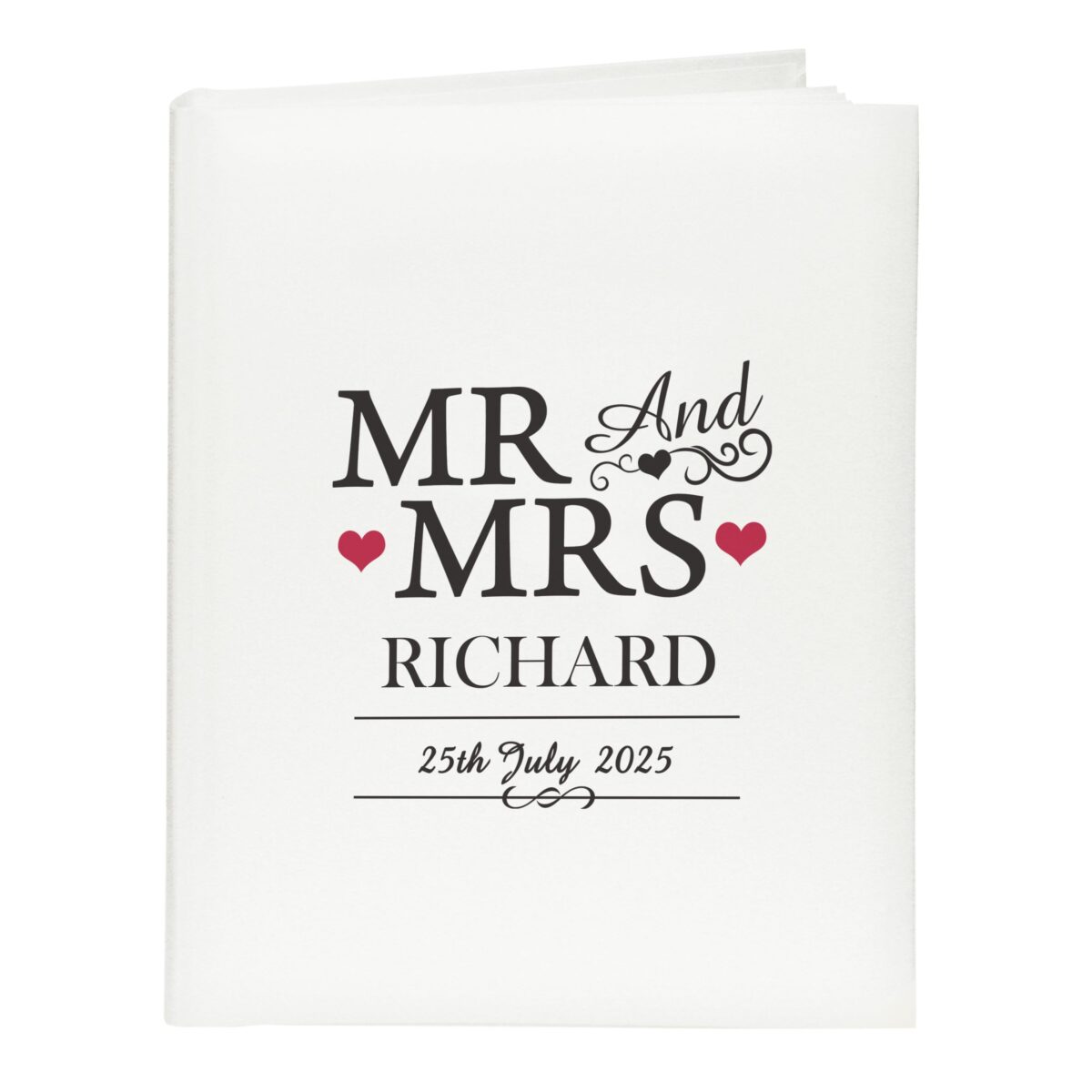 Personalised Mr & Mrs Traditional Photo Album: 5 - Photo Albums By Gift Moments