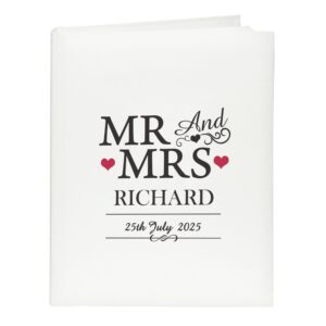 Personalised Mr & Mrs Traditional Photo Album: 5 - Photo Albums By Gift Moments