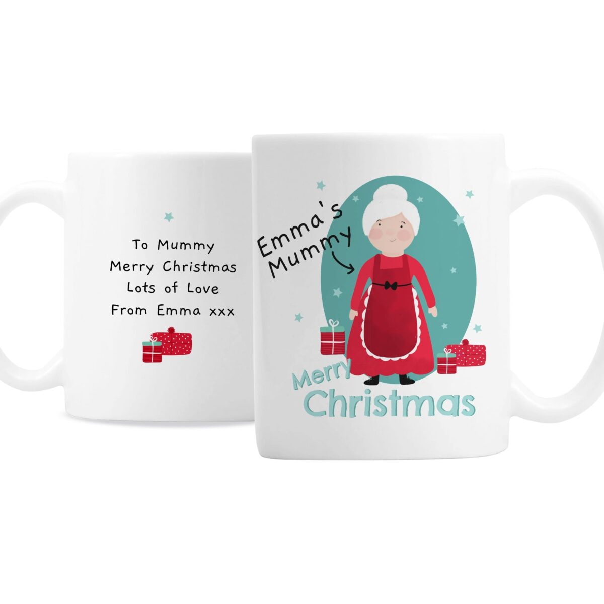 Personalised mrs claus christmas mug