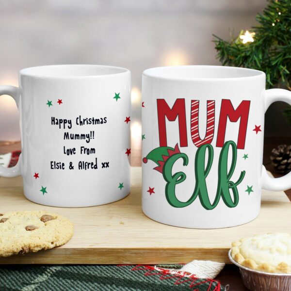 Personalised Mum Elf Mug: 2 - Mugs By Gift Moments