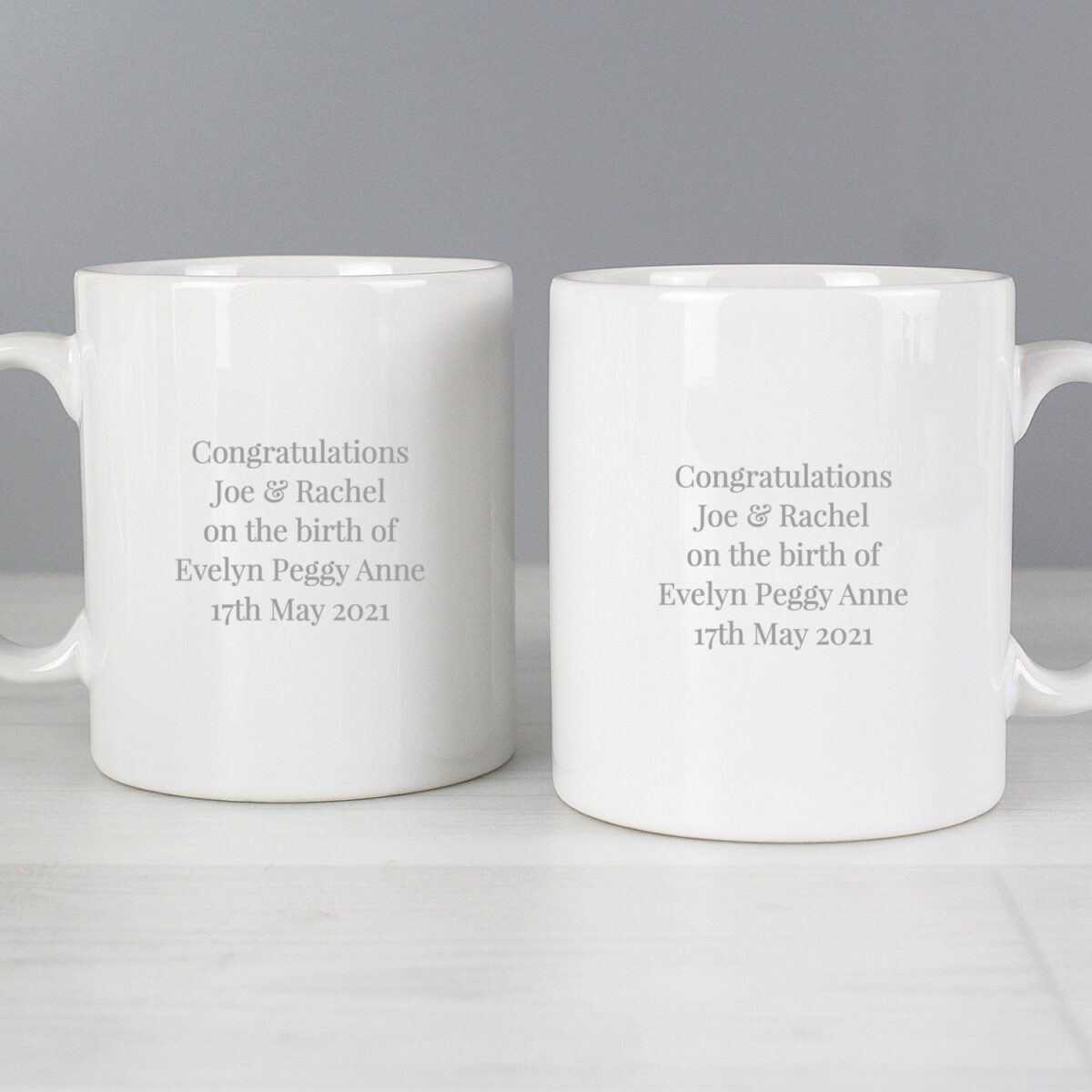 Personalised mummy daddy mug set