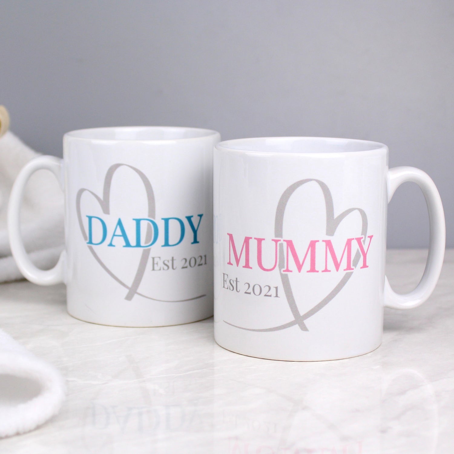 Personalised Mummy & Daddy Mug Set: 1 - Mugs By Gift Moments