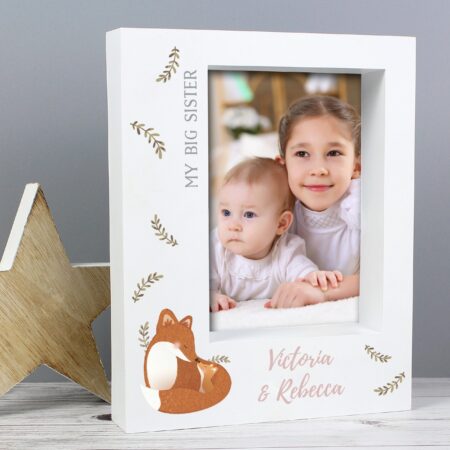 Personalised Mummy and Me Fox 5x7 Box Photo Frame: 2 - Photo Frames By Gift Moments