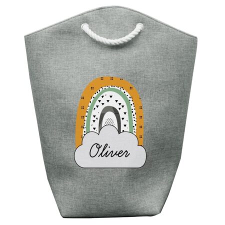 Personalised Mustard & Green Rainbow Storage Bag: 4 - Storage By Gift Moments