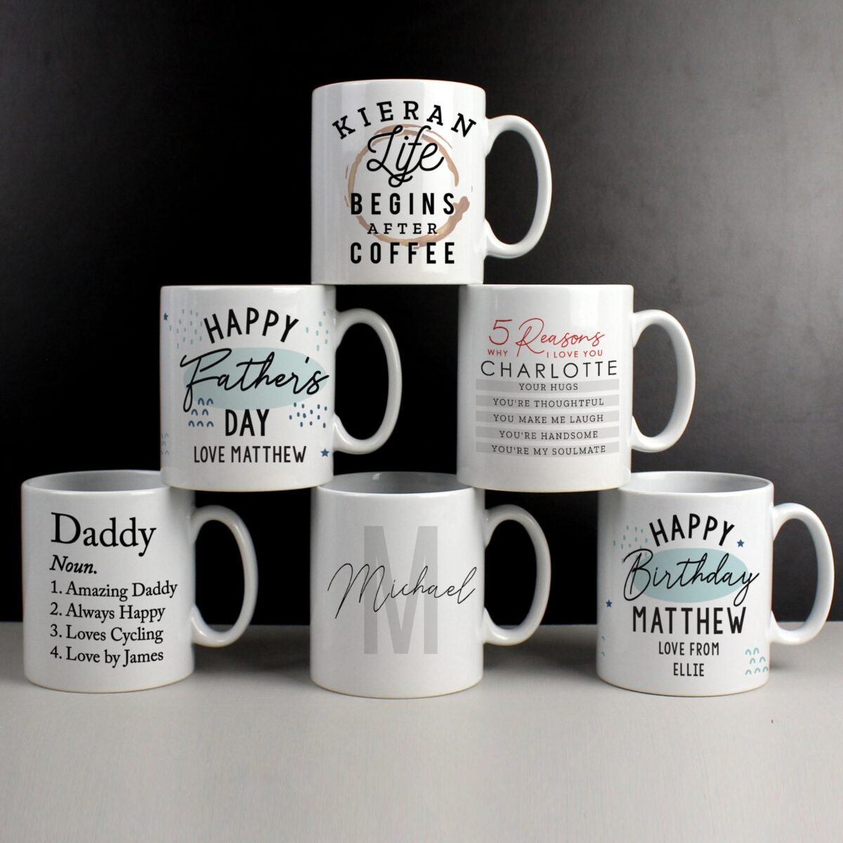 Personalised Name & Initial Mug: 5 - Mugs By Gift Moments