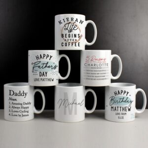 Personalised Name & Initial Mug: 5 - Mugs By Gift Moments
