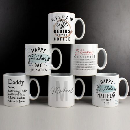 Personalised Name & Initial Mug: 5 - Mugs By Gift Moments