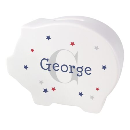 Personalised Name & Initial Piggy Bank: 5 - Money Boxes By Gift Moments