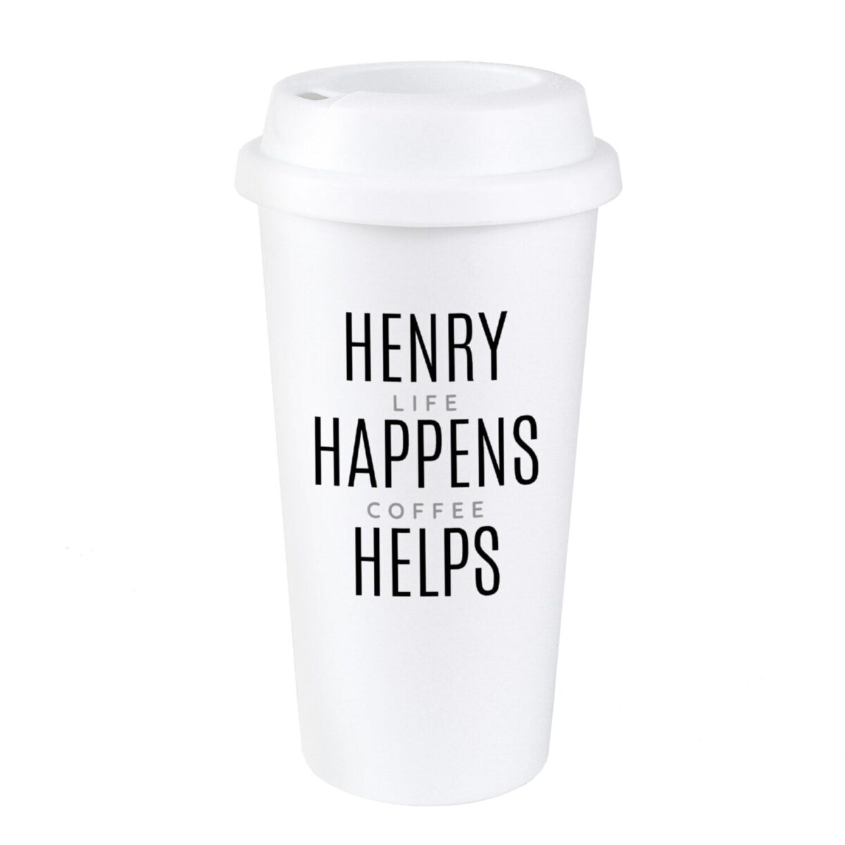 Personalised Name Insulated Reusable Eco Travel Cup: 6 - Travel Mugs By Gift Moments
