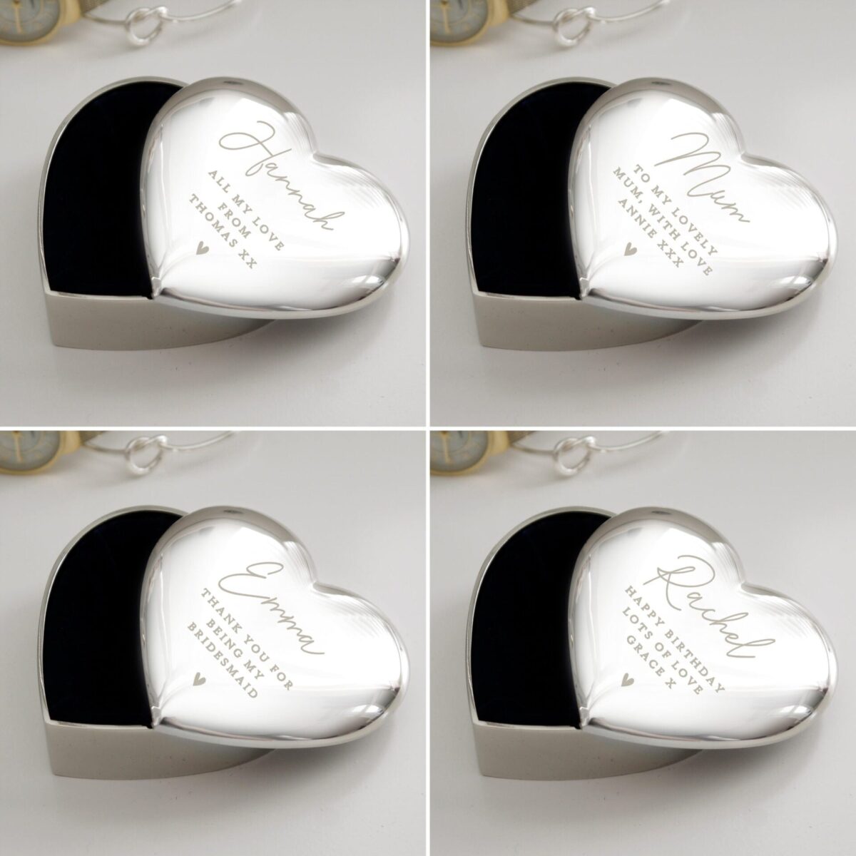 Personalised Name and Message Heart Trinket Box: 3 - Trinket Boxes By Gift Moments