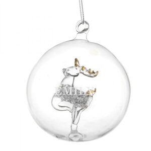 Personalised Name Only Christmas Tree Glass Baubles: 5 - Christmas Baubles By Gift Moments