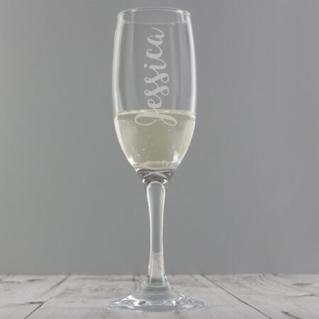 Personalised Name Only Engraved Flute: 1 - Champagne Flutes By Gift Moments