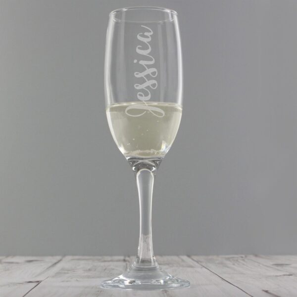 Personalised Name Only Engraved Flute: 1 - Champagne Flutes By Gift Moments