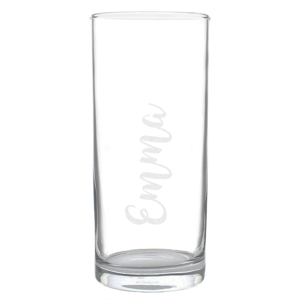 Personalised Name Only Engraved Hi Ball Glass: 3 - Highball Glasses By Gift Moments