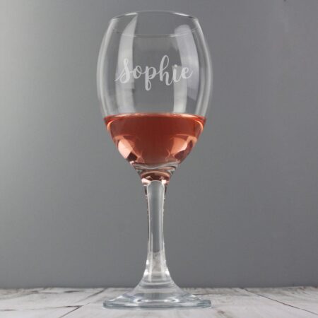 Personalised Name Only Engraved Wine Glass: 1 - Wine Glasses By Gift Moments