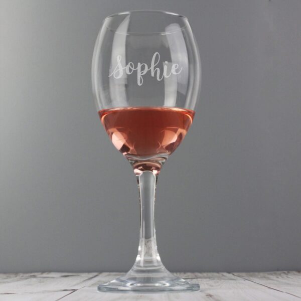 Personalised Name Only Engraved Wine Glass: 1 - Wine Glasses By Gift Moments