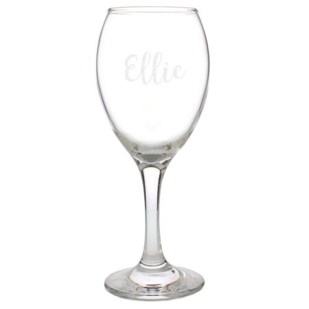 Personalised Name Only Engraved Wine Glass: 3 - Wine Glasses By Gift Moments