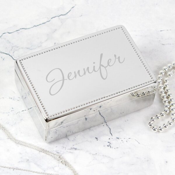 Personalised Name Rectangular Jewellery Box: 1 - Jewellery Boxes By Gift Moments
