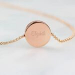Personalised Any Name Rose Gold Tone Disc Necklace: 1 - Necklaces By Gift Moments