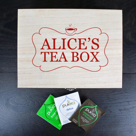 Personalised Name Tea Box Selection: 7 - Tea Boxes By Gift Moments