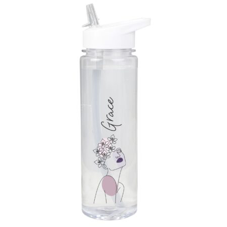 Personalised Natalia Line Art Water Bottle: 2 - Water Bottles By Gift Moments