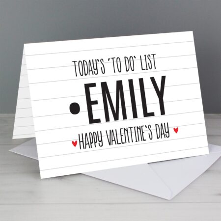 Personalised Naughty ’To Do’ List Card: 1 - Greeting Cards By Gift Moments