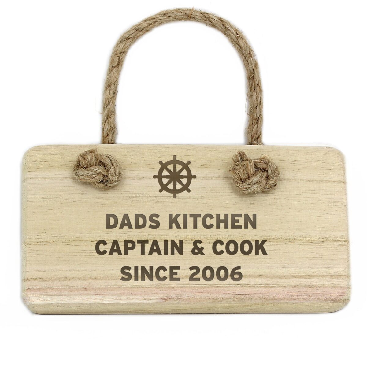 Personalised nautical wooden sign