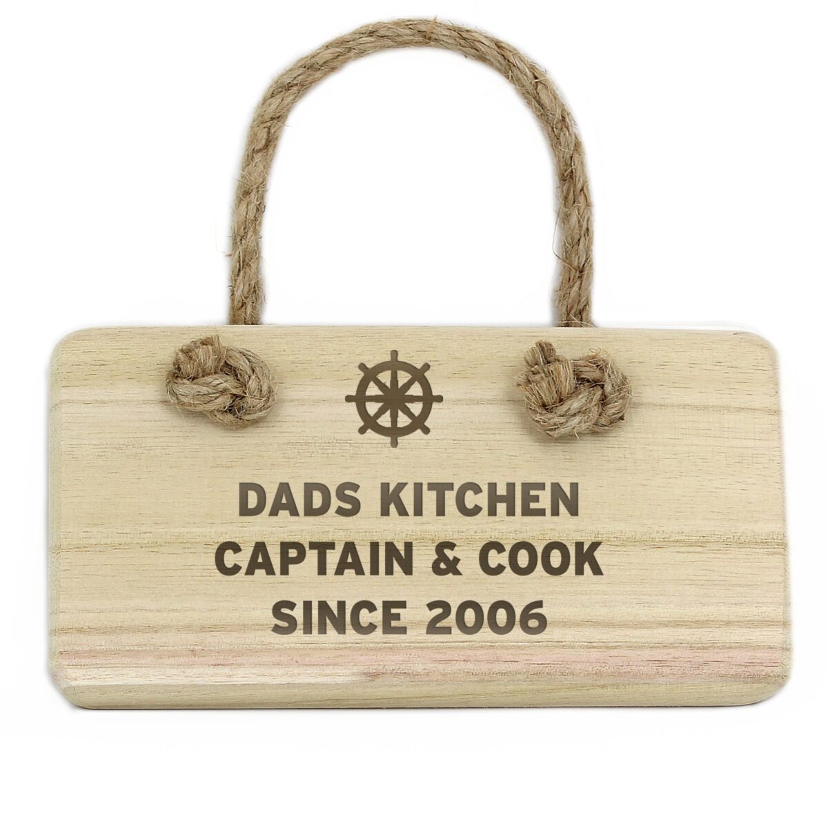 Personalised nautical wooden sign