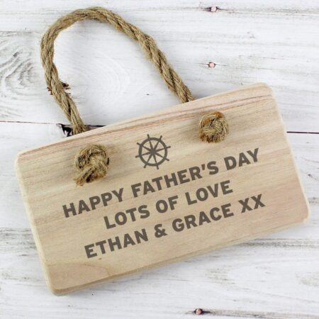 Personalised nautical wooden sign
