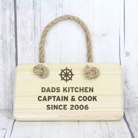 Personalised nautical wooden sign