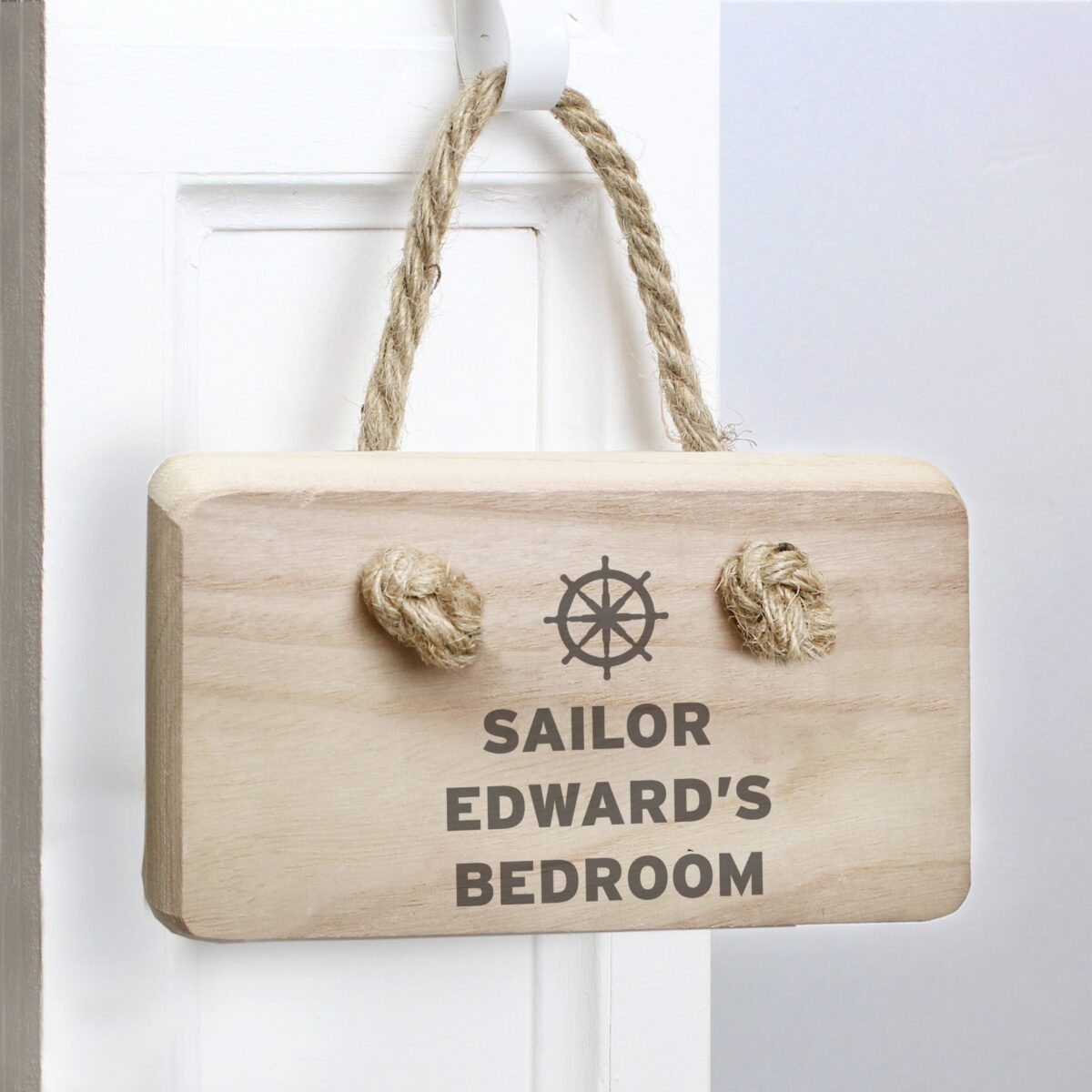 Personalised nautical wooden sign