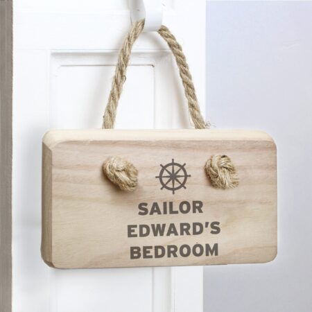 Personalised nautical wooden sign