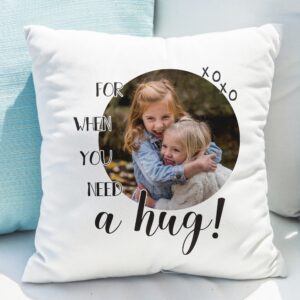 Personalised Need A Hug Photo Upload Cushion: 1 - Cushions By Gift Moments