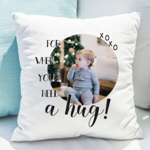 Personalised Need A Hug Photo Upload Cushion: 2 - Cushions By Gift Moments