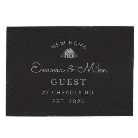 Personalised New Home Slate: 4 - Placemats By Gift Moments